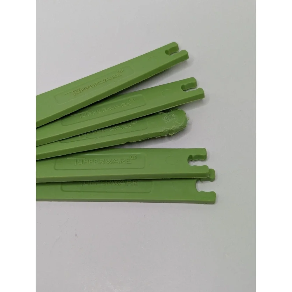 Vintage Tupperware Avocado Green Measuring Spoons Set 5 Pc Retro Kitchen...